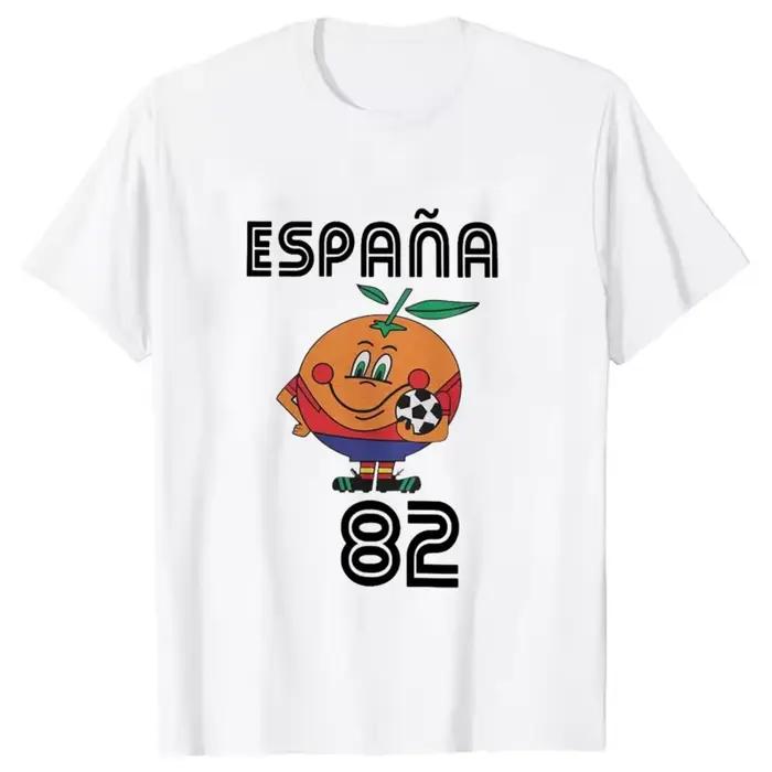 Naranjito T-Shirt hommes femmes T-Shirt col rond Espana 82 espagne mascotte 1982 Football Football T