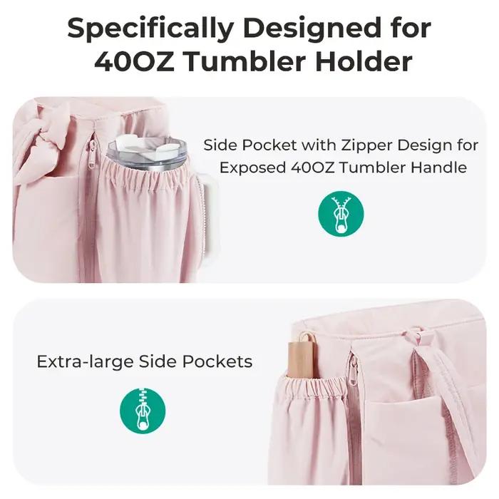 BAGSMART Sac fourre-tout de grande capacité pour femme, sac à main polyvalent pour les déplacements,