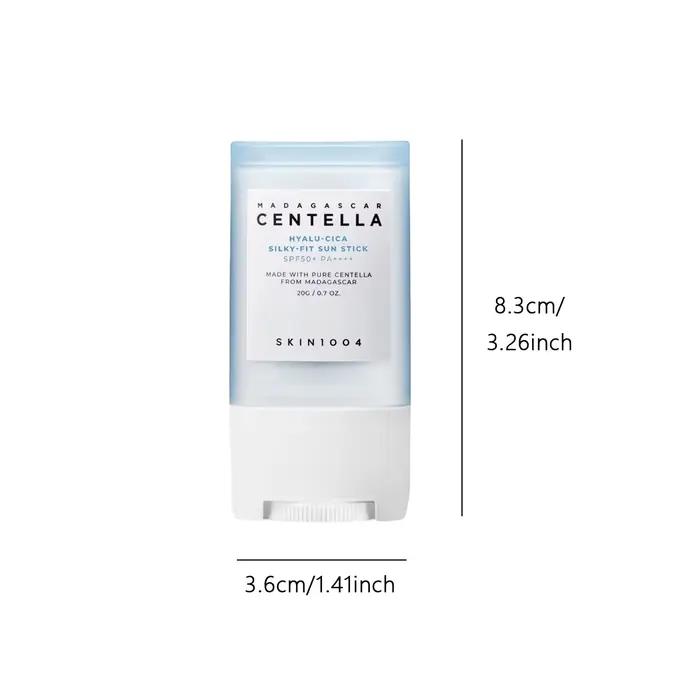Stick solaire soyeux SKIN1004 Madagascar Centella Hyalu-Cica SPF50+ PA++++, protection solaire toute