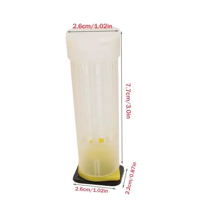 50 pièces Nicot abeille cheveux rouleau reine Cages en plastique protection scellé cellule couvertur