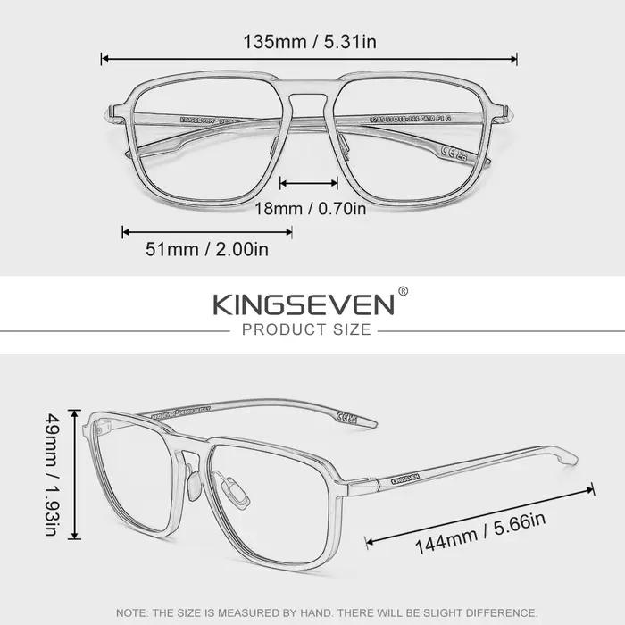 KINGSEVEN lunettes bloquant la lumière bleue nouvelle mode lentille optique transparente hommes/femm