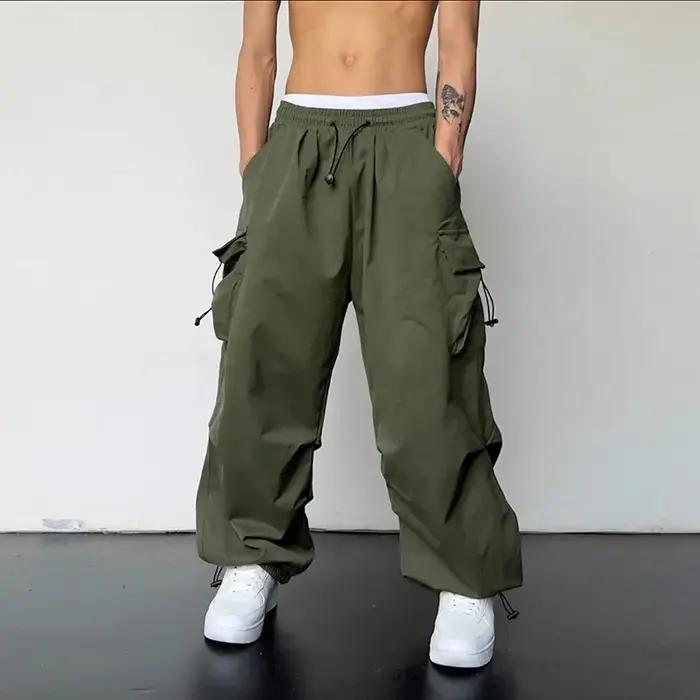 Pantalon cargo décontracté pour homme, streetwear classique, pantalon droit à jambes larges, vêtemen