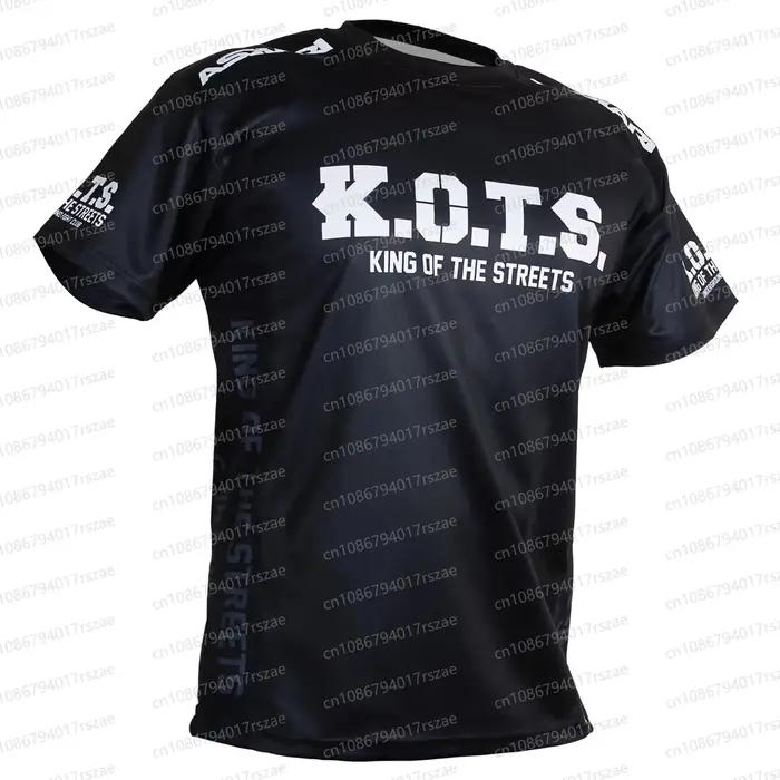 ASKARI-T-shirt de boxe respirant à manches courtes pour homme, t-shirt de sport en maille, entraînem