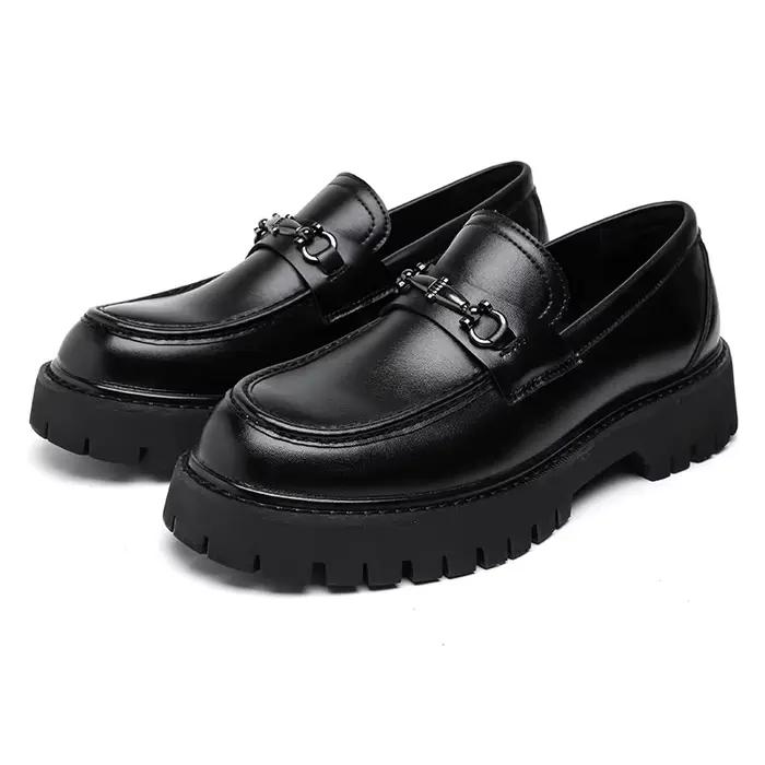 Mocassins en métal de style britannique pour hommes, chaussures de mariage à l'offre elles optiques,