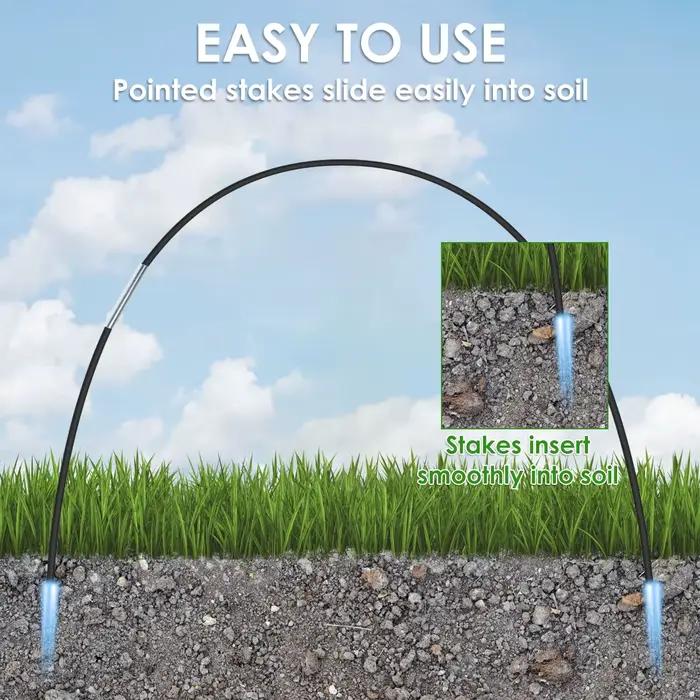 Ensemble de cerceaux réutilisables pour plantes à effet de serre, ensemble de culture en fibre de ve