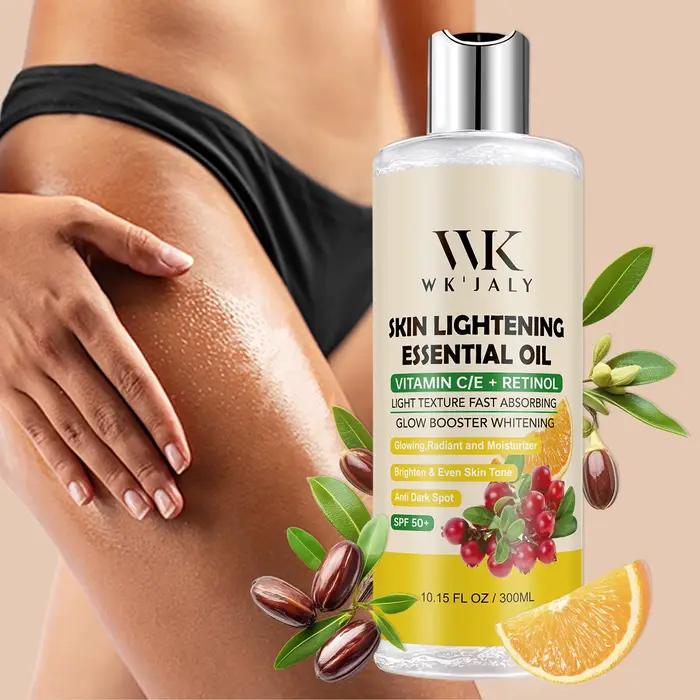 Huile corporelle éclaircissante WK JALY, élimine les taches brunes, booster d'éclat, peau lisse et p