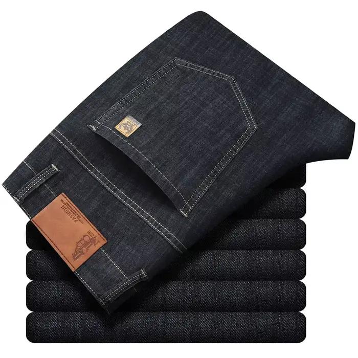 Jean d'été en Lyocell pour homme – Respirant, fin, décontracté, coupe droite, extensible, pour le tr