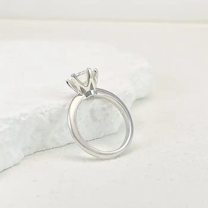 Bague Moissanite 0.5-5ct pour femmes