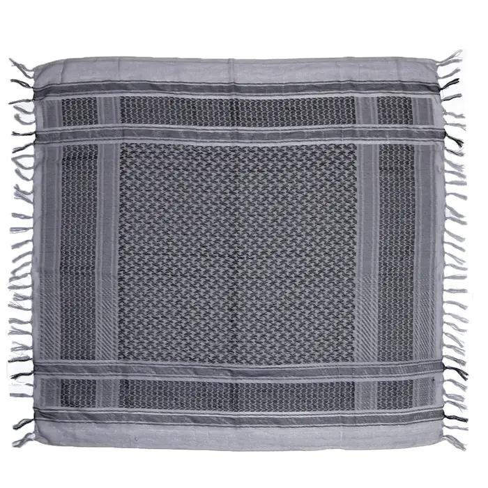 Foulard Keffiyeh Shemagh 110*110 cm, écharpe carrée du désert avec pompon pour la chasse, la randonn