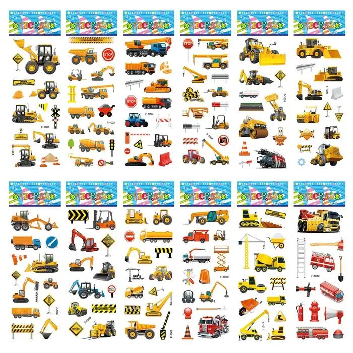 Autocollants gonflés pour enfants, 5 feuilles, cadeau d'anniversaire, de noël, du nouvel an, pour fi