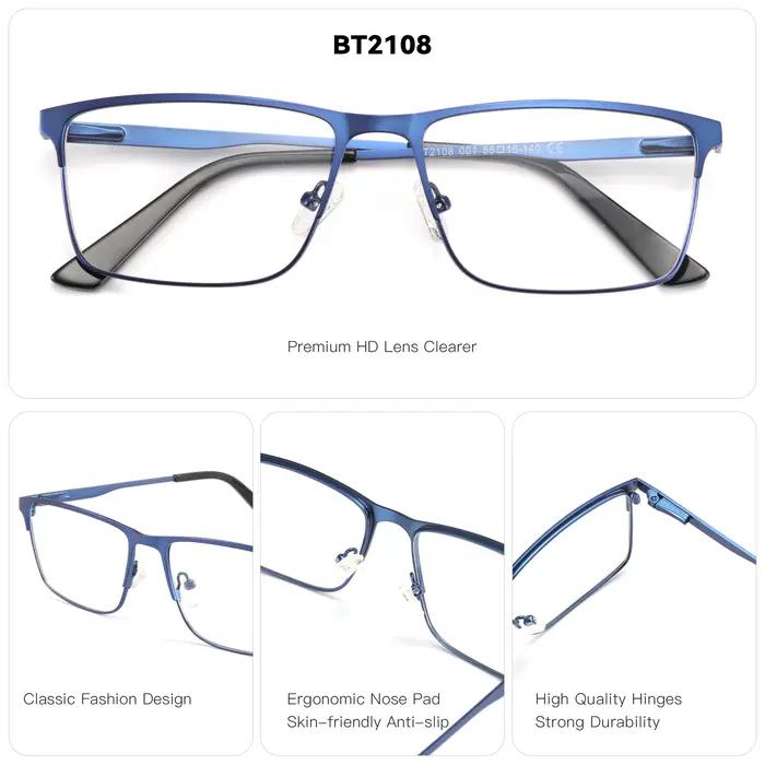 ZENOTTIC hommes alliage de titane lunettes optiques cadre mode mâle lunettes carrées ultraléger méta