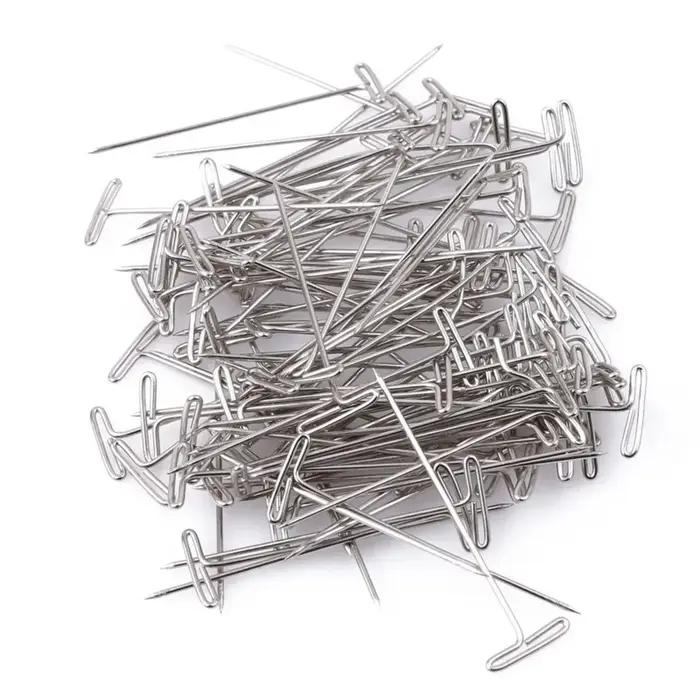 Aiguilles à broches en T 27/32/38/45/51MM, 50/100 pièces, pour la fabrication de perruques, pour blo
