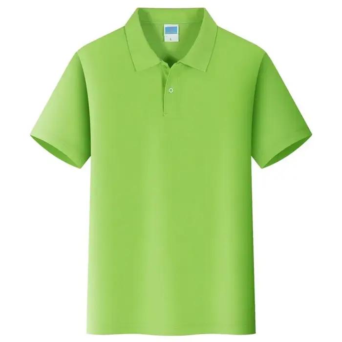 Polo à Manches Courtes pour Homme et Femme, Streetwear de dehors, à la Mode, Coloré, Solide, à Rever