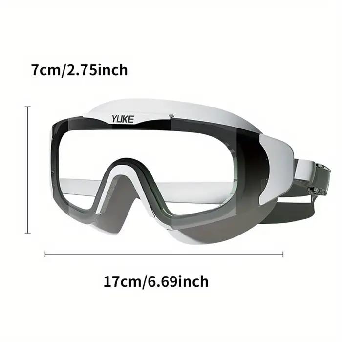 Lunettes de natation HD étanches et anti-buée, grand cadre galvanisé, design unisexe pour profession
