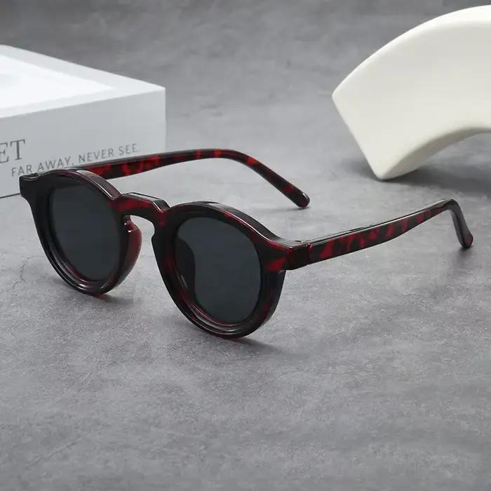 Lunettes de soleil rondes rétro à petite monture, personnalisées, haut de gamme, pour hommes et femm