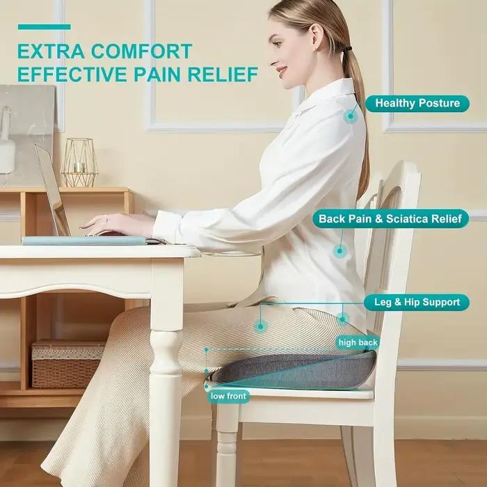 Coussin de siège rehausseur en mousse à mémoire de forme pour conducteur voiture confort universel toutes saisons