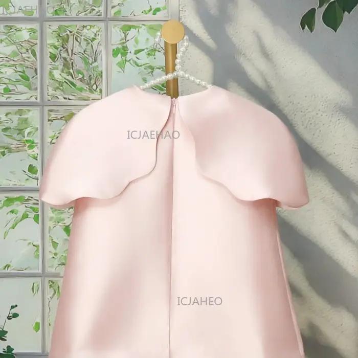 Robes d'anniversaire élégantes pour enfants 2026 avec fleurs 3D, Robe de cérémonie sans manches, Vêt