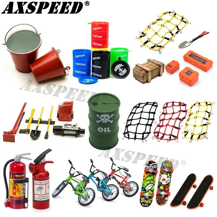 Accessoires à l'échelle 1:10, outils de décoration simulés, pelle, extincteur, bidon d'huile pour vo