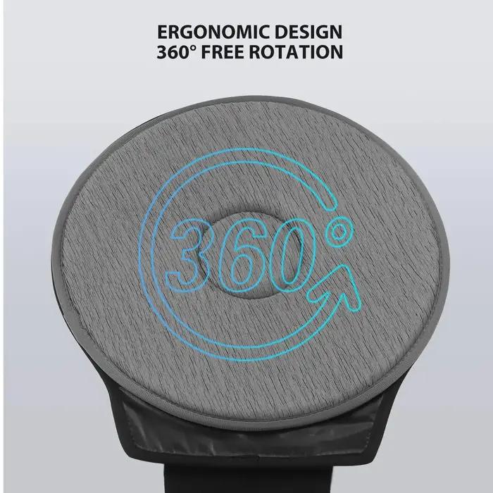 Coussin de siège de voiture rotatif à 360 degrés en fibre de polyester douce avec mousse à mémoire de forme pour entrée/sortie facile et soutien personnalisé