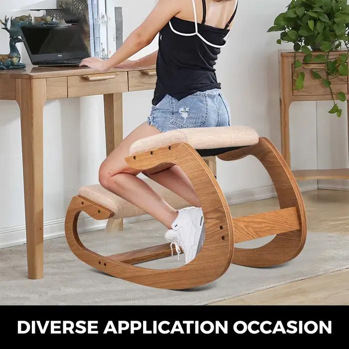 SucceBuy – chaise ergonomique à genoux, tabouret avec coussin épais, chaise de bureau à domicile, am