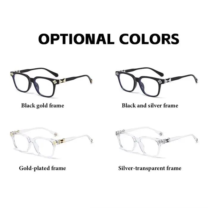 Nouvelles lunettes anti-lumière bleue pour femmes 2026, monture surdimensionnée avec strass, protect