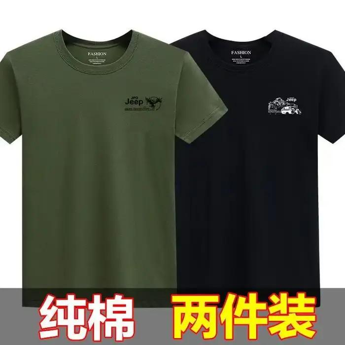 T-shirt Homme Jeep 2026 Nouvelle Collection Haute Qualité Été 100% Coton Épais Imprimé Sport Respira