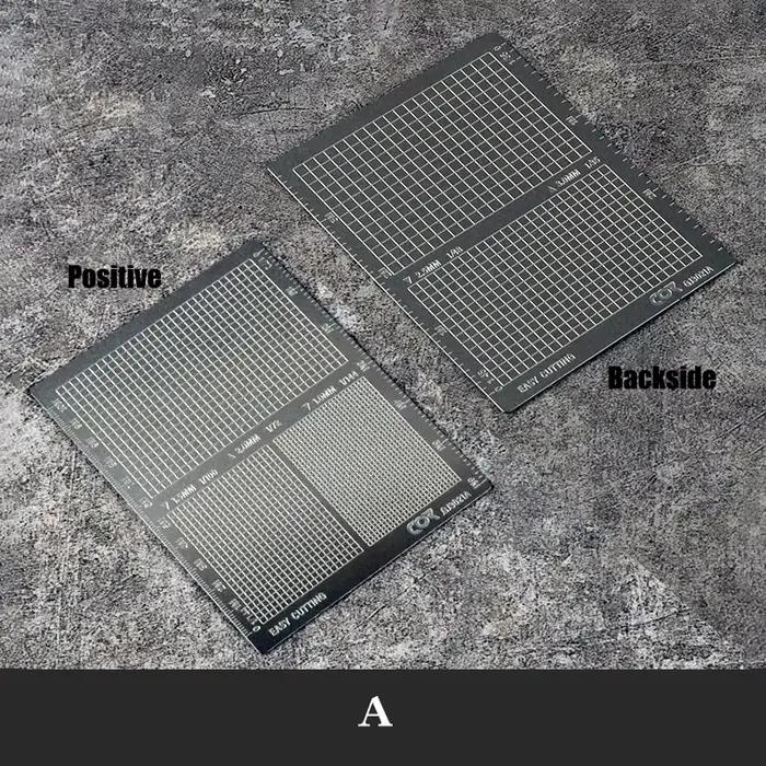 Feuille de masquage modèle en acier inoxydable, type de coupe facile, planche à polymères, bricolage