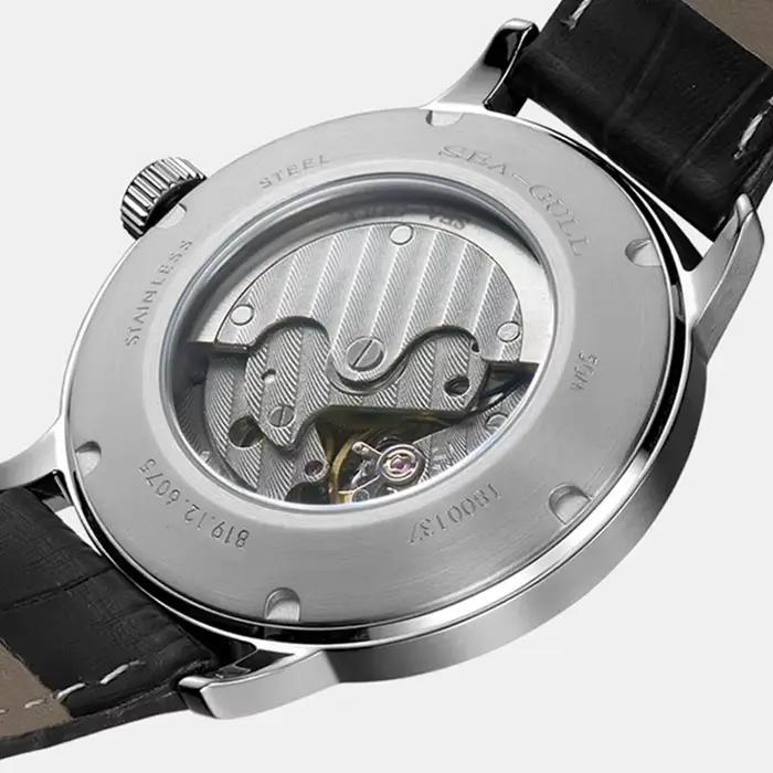 Seagull nouvelle montre d'affaires montres mécaniques pour hommes 50 m étanche en cuir Valentine mon