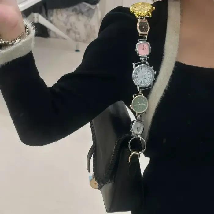 Sac de selle de luxe de styliste pour femmes, sac à bandoulière Chic avec bracelet de montre en méta