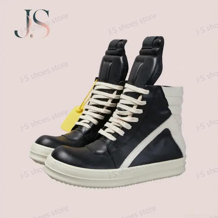 R-o qualité hommes chaussure en cuir noir bottine extérieur bottes haut chaussures décontractées fer