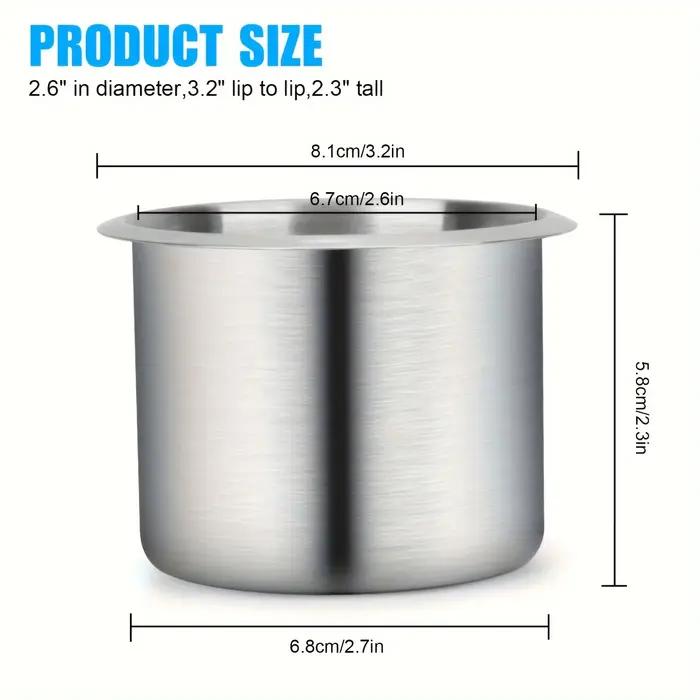 Porte-gobelet universel en acier inoxydable, 1/2 pièces, argent, pour Console centrale de voiture, b