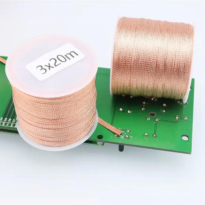 Mèche de cuivre fil à souder 6/8/10/15/20M RoHS soudure supprimer mèche de soudage électrique PCB té