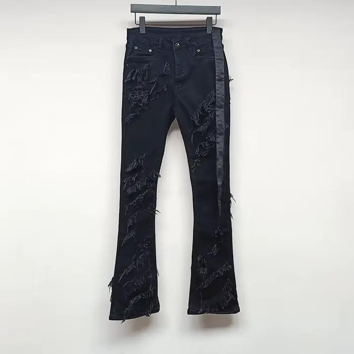 Owen Seak jean homme Streetwear Baggy Denim pantalon cloche-bas concepteur luxe pantalon Long