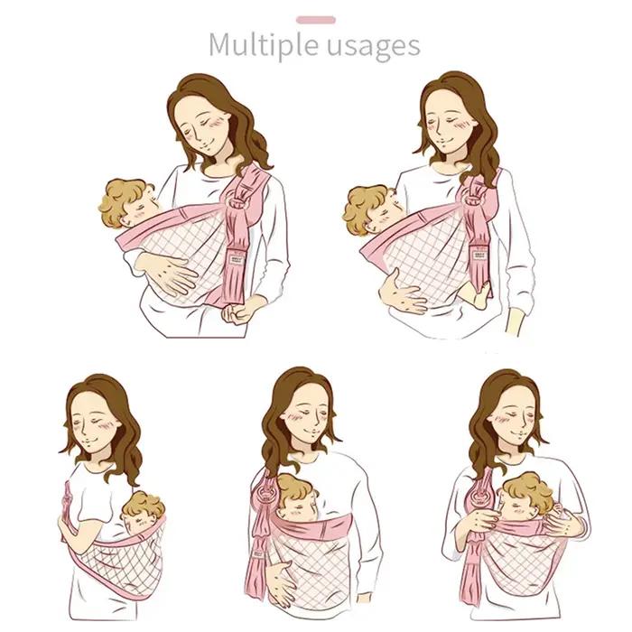 Écharpe Circulaire Multifonction Electrolux pour Bébé Tissu Coton Doux Siège Hipseat Nouveau-Né Occasions Spéciales Nouveaux Parents