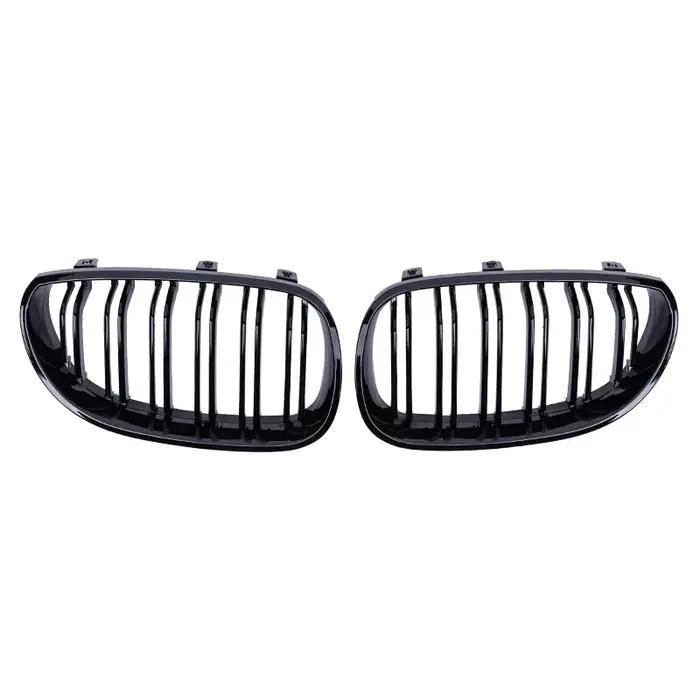 Pulleco Grille de pare-chocs avant de voiture Grilles de course de rein pour BMW E60 E61 5 série 200