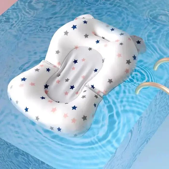 Tapis de soutien de siège de bain antidérapant doux et confortable pour nouveau-né coussin de corps pliable chaise de baignoire oreiller de bain moments de bain spéciaux