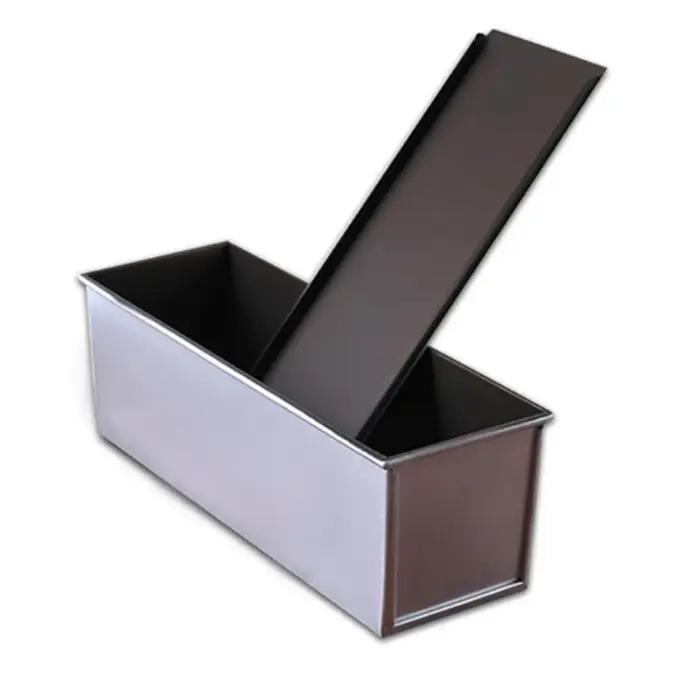 250g/450g/600g/750g/900g/1000g en alliage d'aluminium noir revêtement antiadhésif boîtes à pain gril