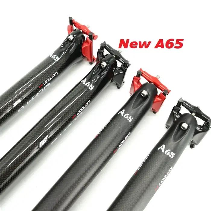 Litepro – tige de selle en Fiber de carbone A65, 33.9/580mm, pour vélo pliant, brillant/noir mat
