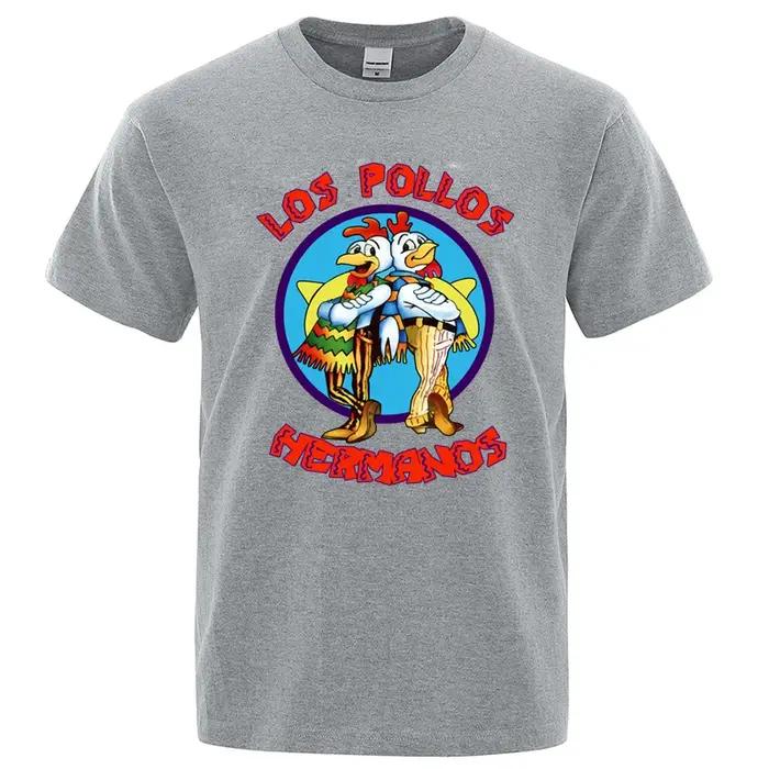 Été hommes de haute qualité LOS POLLOS Hermanos drôle imprimé T-Shirt décontracté coton respirant T-