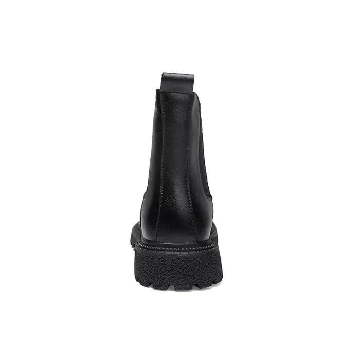 Bottines Chelsea en cuir véritable pour hommes, bottines décontractées à la mode, de luxe, en peluch