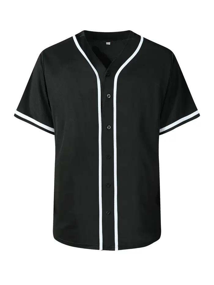 Maillots de baseball vierges pour hommes, chemises pour fans de baseball, hauts d'uniformes de sport