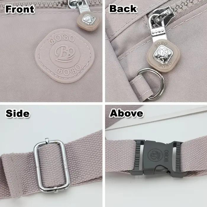 Sac à bandoulière pour femme, sac de poitrine en nylon de haute qualité, bandoulière réglable, plusi