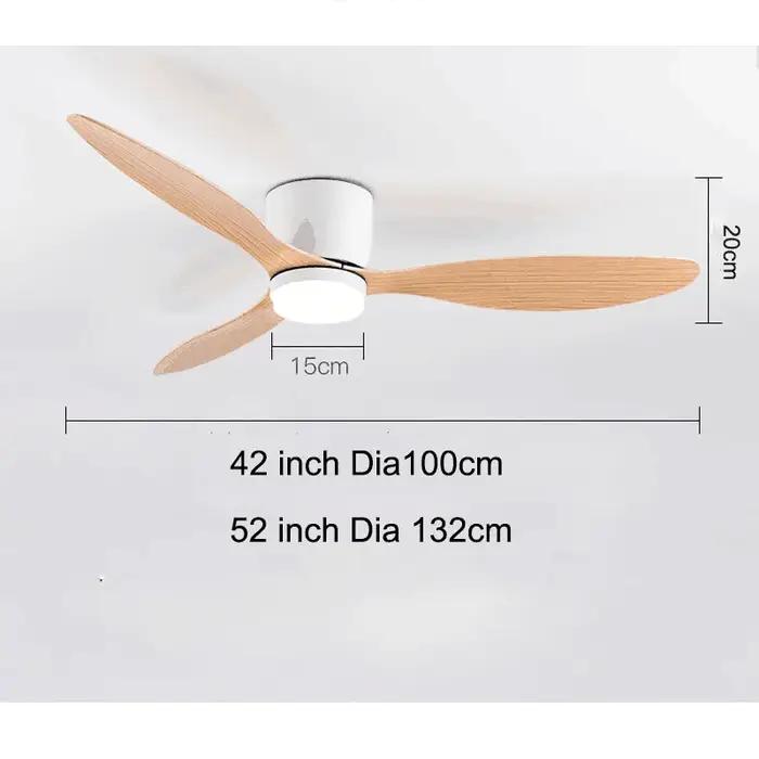42 52 pouces ventilateurs de plafond avec lumières Led 3 couleurs 6 vitesses ventilateurs de moteur