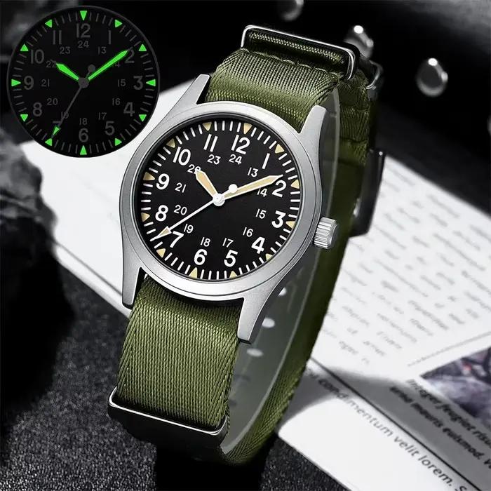  MILITREK 2026 Nouvelle montre militaire rétro pour homme VH31 à quartz 37mm en acier inoxydable sa