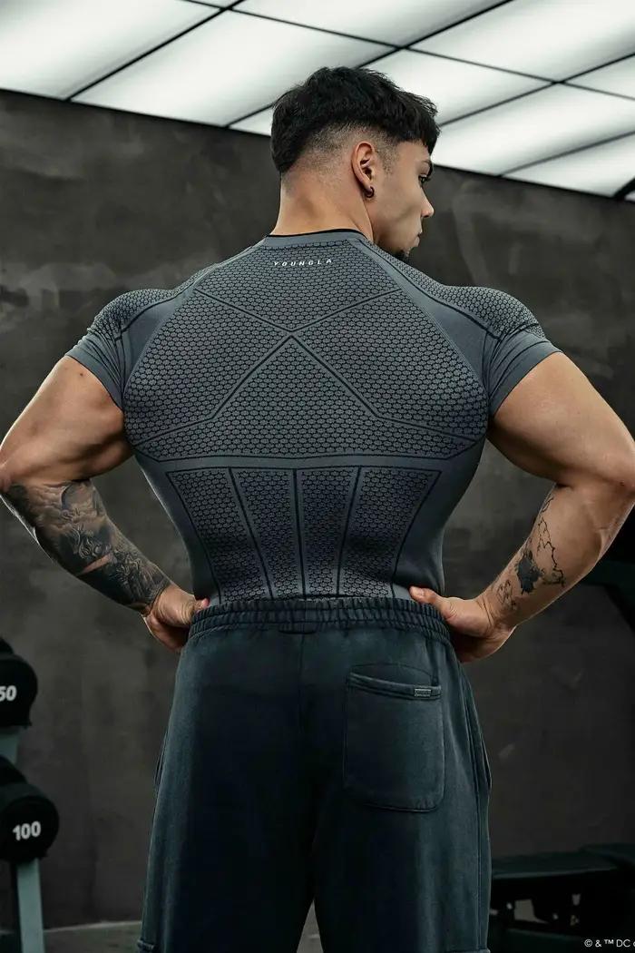 Été nouveau T-shirt serré pour hommes survêtement YA sport Fitness sensation de glace ajustement ser