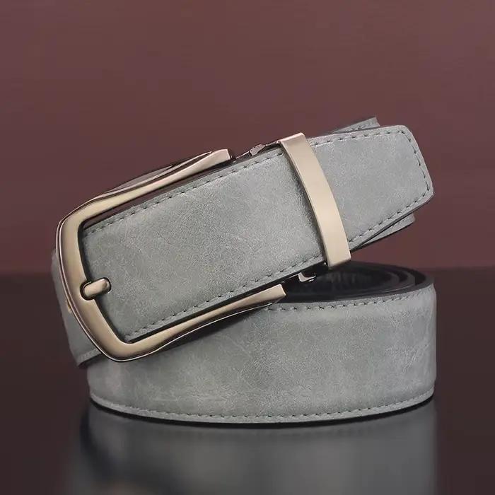 Ceintures en cuir véritable pour hommes, boucle ardillon de haute qualité, mode en argile, décontrac