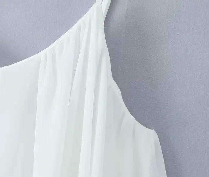 BO00-Robe courte à bretelles dos nu pour femmes, col rond, fermeture à glissière au dos, mini robes