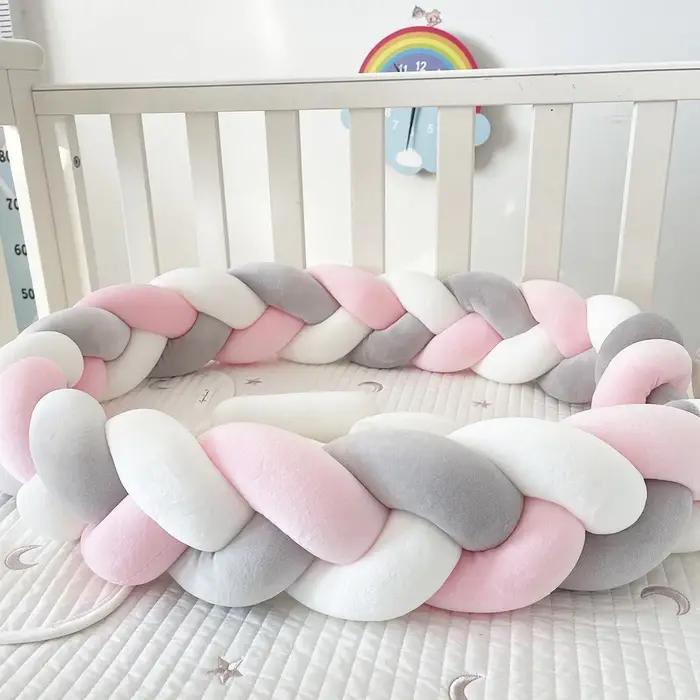 1M/2M/3M/4M bébé berceau pare-chocs protecteur lit tresse noeud coussin pour nourrissons enfants act