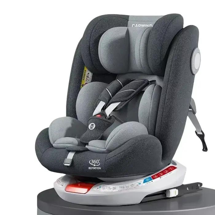 Siège auto de sécurité enfant avec support 360 degré interface en acier ISOFIX pour enfants de 0 à 12 ans sécurité confort rotation facile