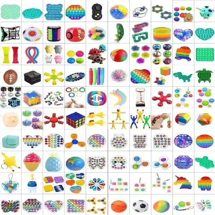 Jouets Fidget aléatoires, paquet de cadeaux mystère, boîte Surprise 300, ensemble de Fidget différen